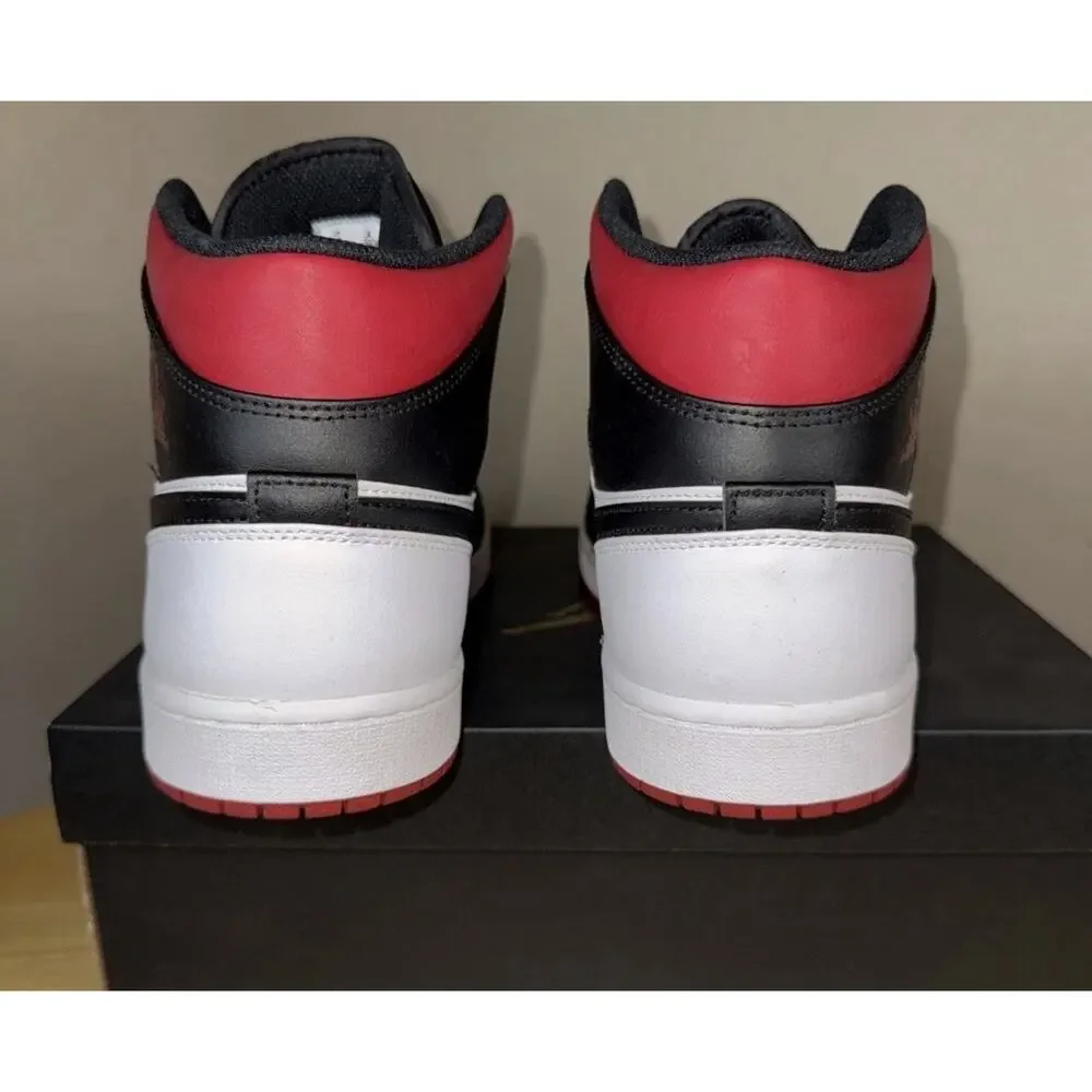 Size 14 - Jordan 1 Mid Black Gym Red DQ8426-106 White Red Black DS